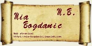 Mia Bogdanić vizit kartica
